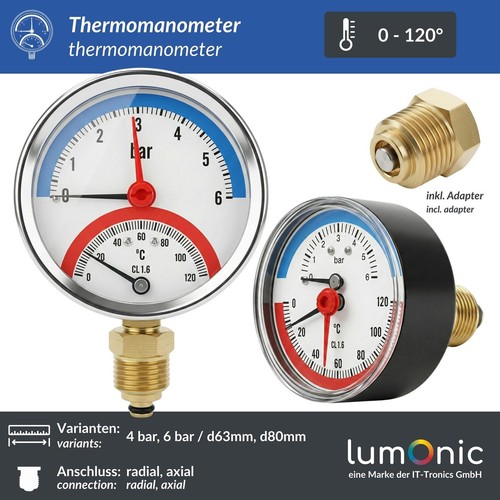 Thermomanometer 4bar 6bar