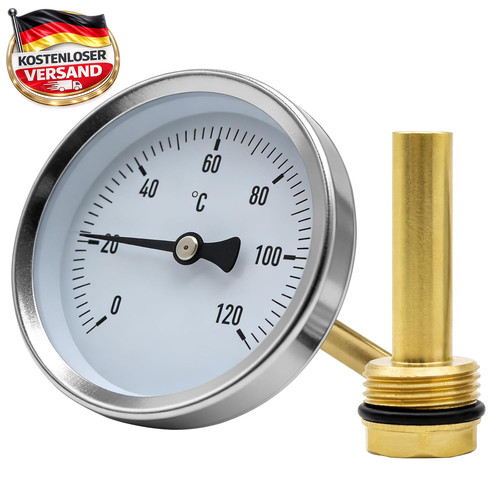 Bimetall rohrthermometer 120 - rohrthermometer, 0-120